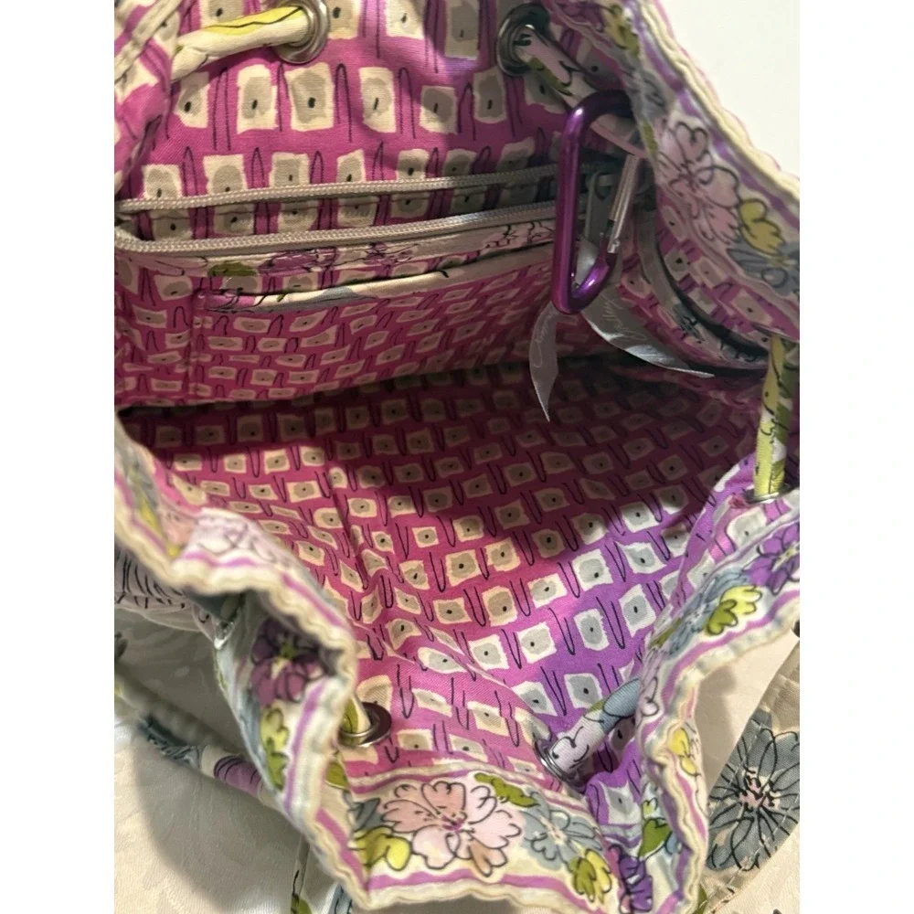 Vera Bradley Daisy Hipster Crossbody Drawstring Tote Bag Hobo Quilted Watercolor